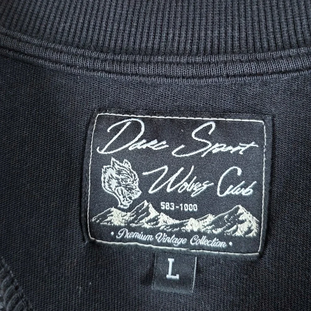 Darc Sport Wolves Club‎ Premium Vintage T-Shirt Black Large Paisley 583/1000 - Picture 4 of 7